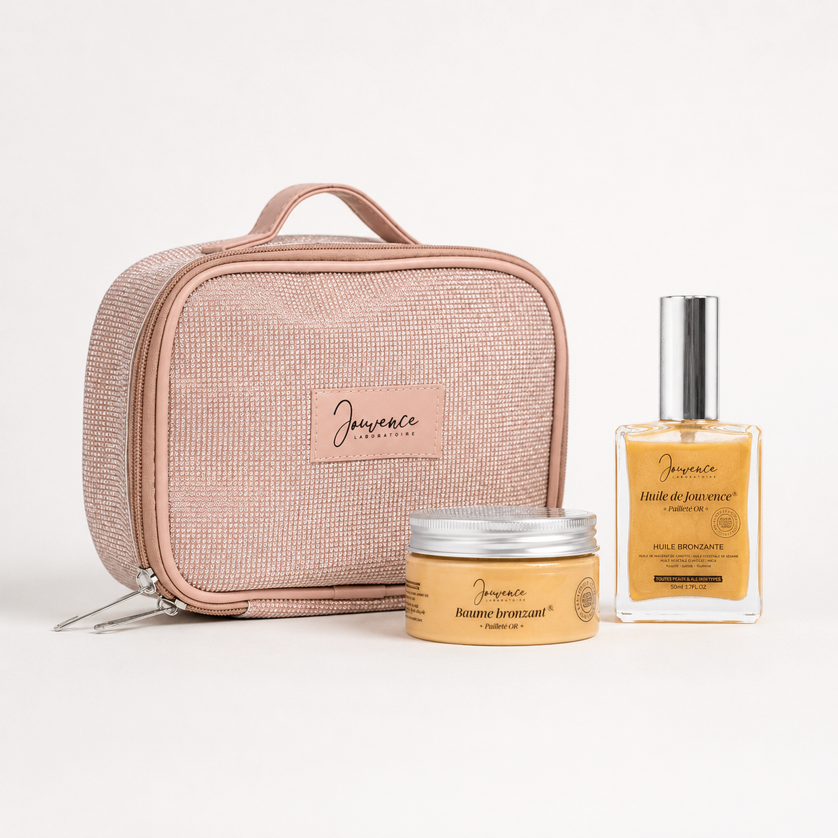 Duo Bronzant Pailleté OR + Trousse offerte